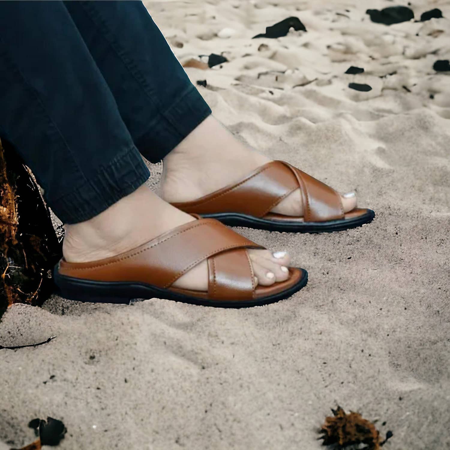 INFINITRENZ - Beige Men's Sandals