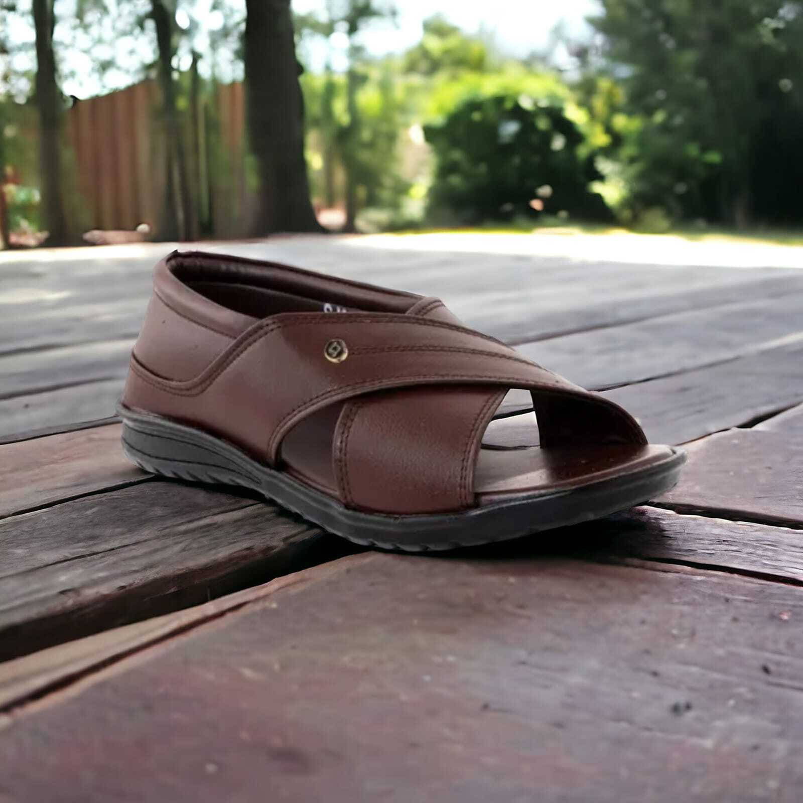     			INFINITRENZ - Brown Men's Sandals