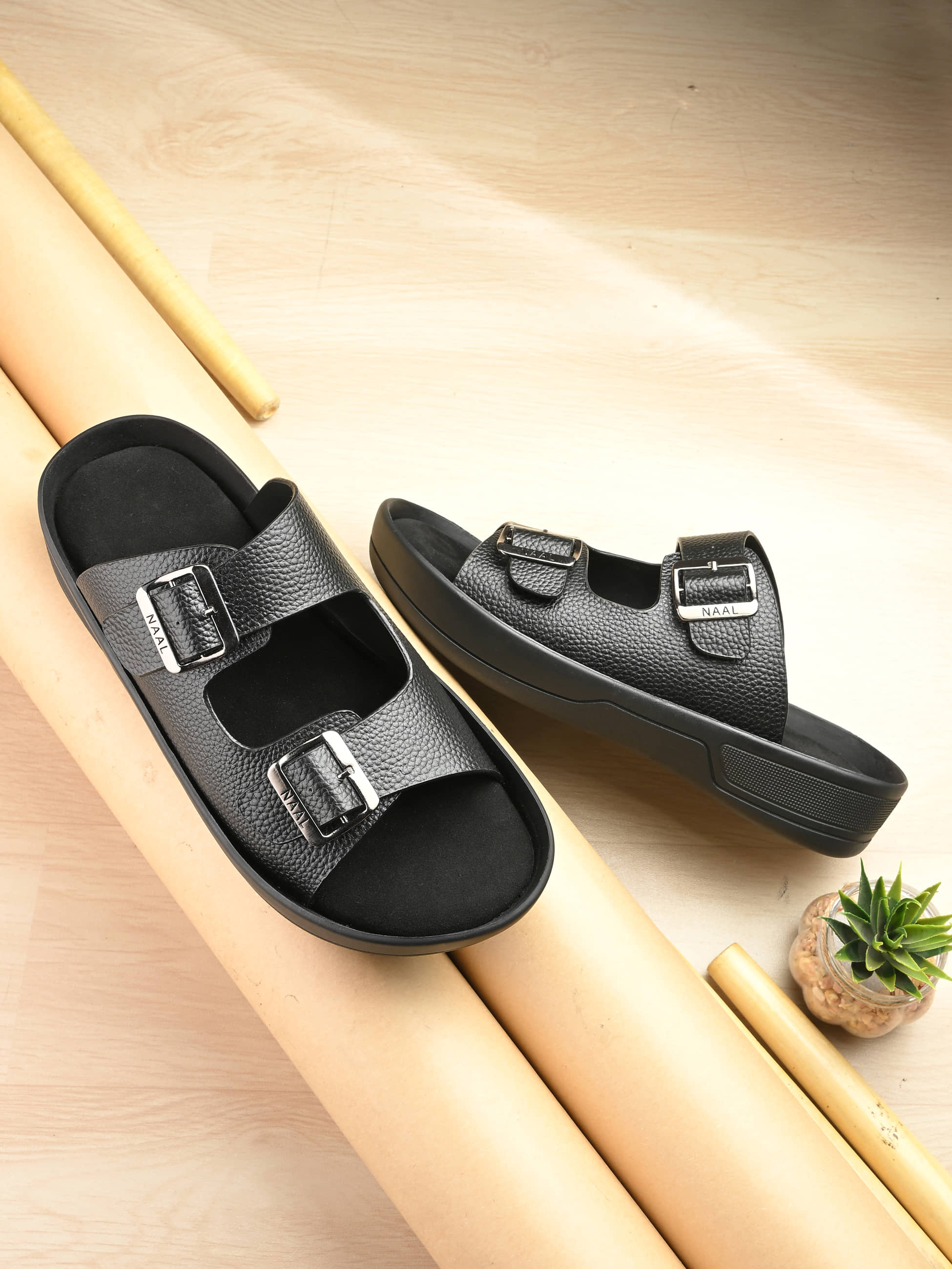 Kastava - Black Men's Sandals