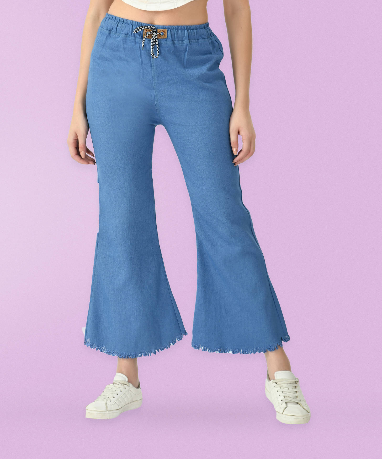     			NEUNK Women's Flared Mid-Rise Jeans ( Light Blue )