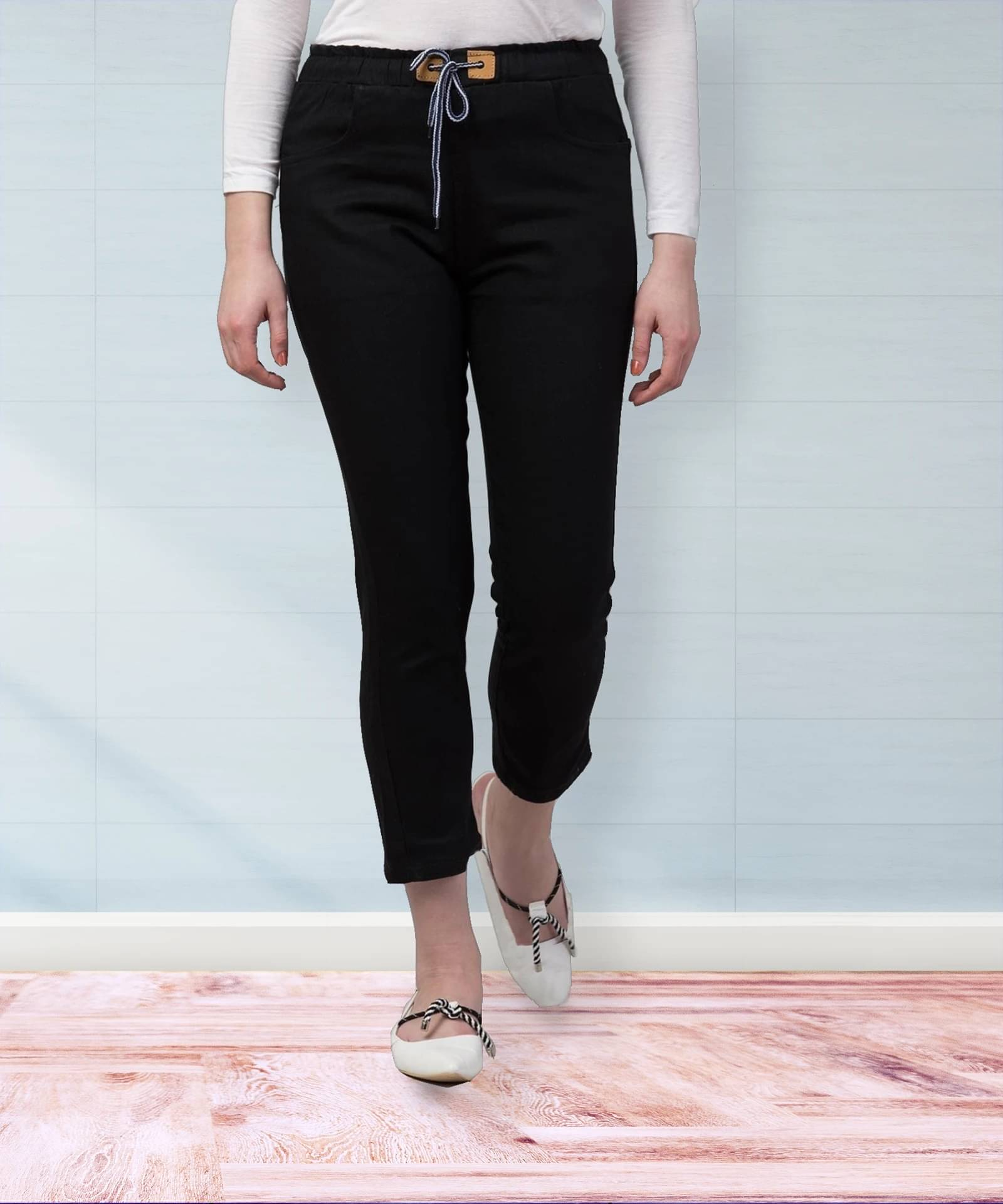    			NEUNK Women's Jogger Mid-Rise Jeans ( Black )