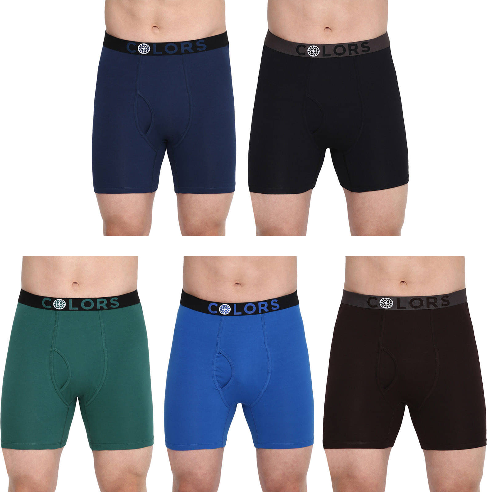     			Rupa Frontline Pack of 5 Cotton Trunks For Men's ( Multicolor )
