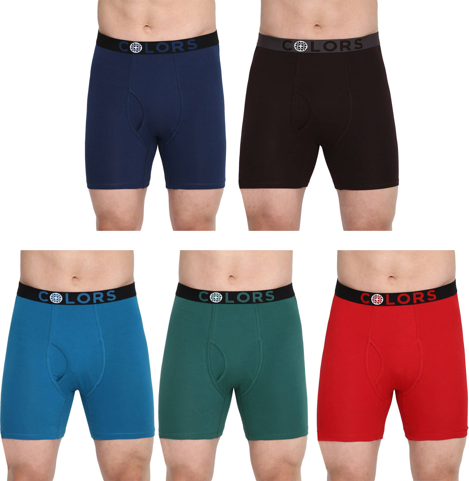    			Rupa Frontline Pack of 5 Cotton Trunks For Men's ( Multicolor )
