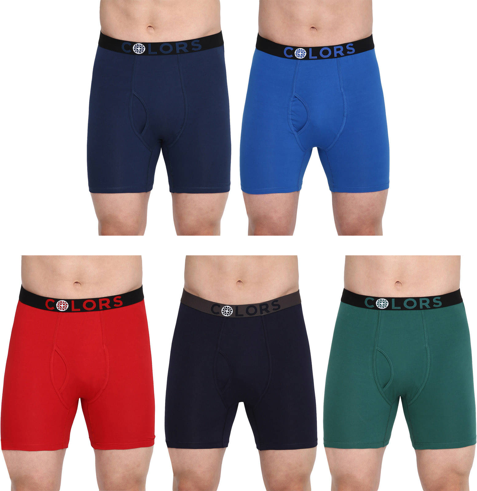     			Rupa Frontline Pack of 5 Cotton Trunks For Men's ( Multicolor )