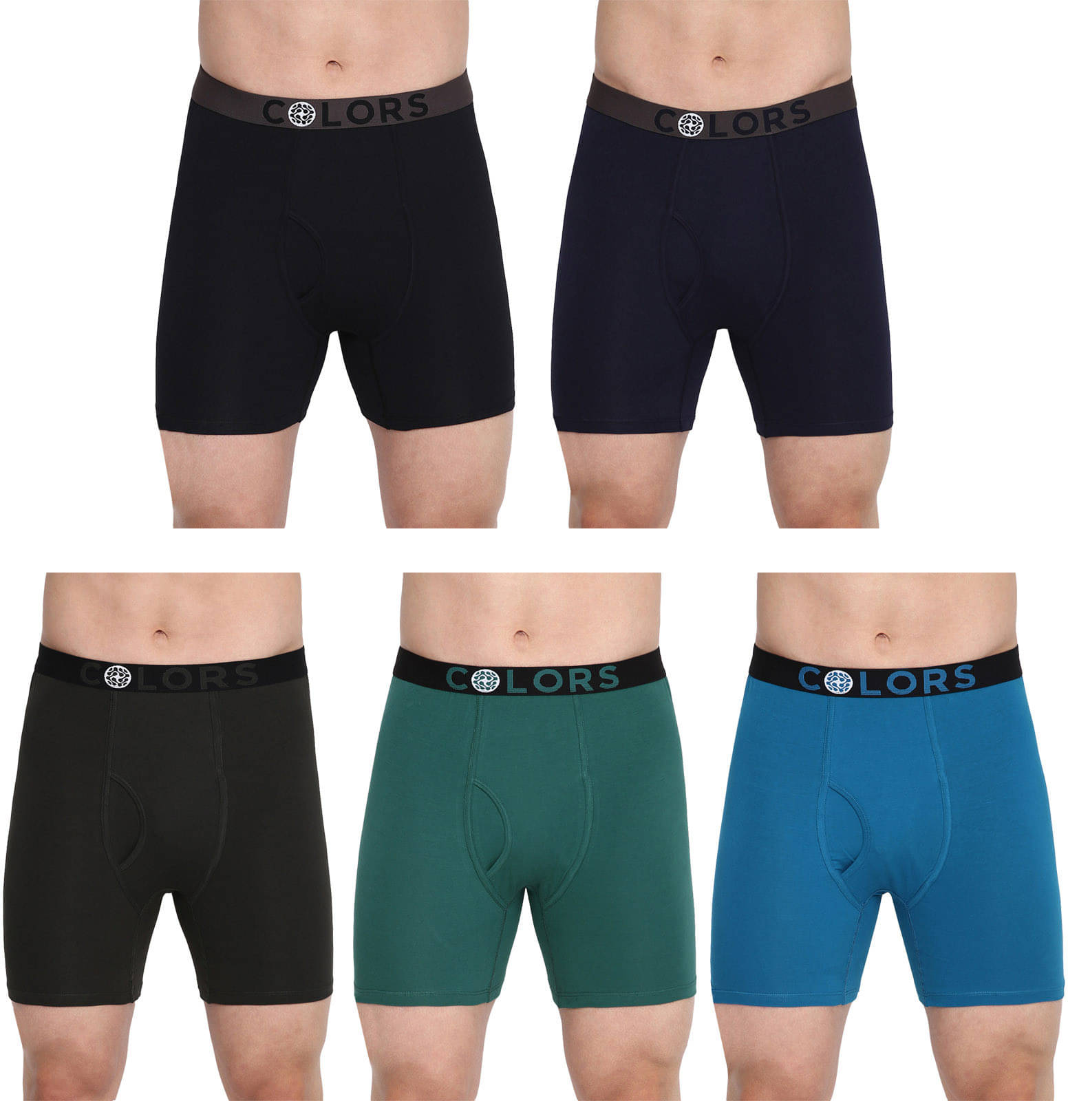    			Rupa Frontline Pack of 5 Cotton Trunks For Men's ( Multicolor )