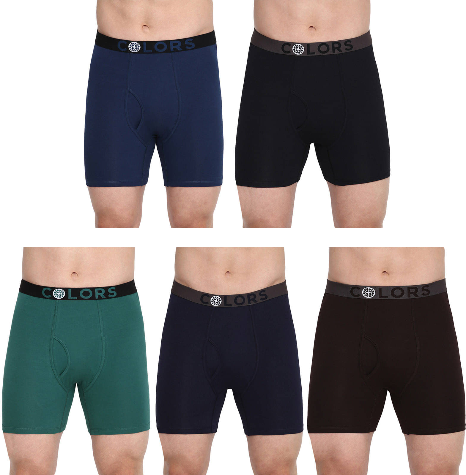     			Rupa Frontline Pack of 5 Cotton Trunks For Men's ( Multicolor )