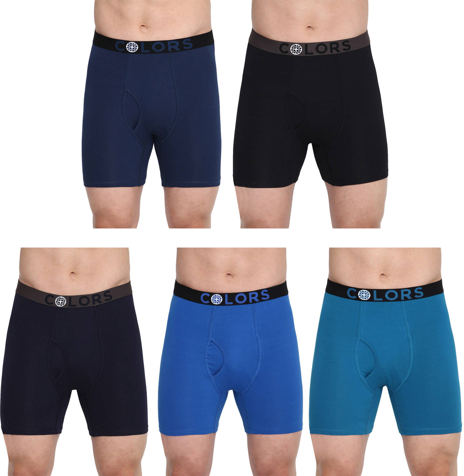     			Rupa Frontline Pack of 5 Cotton Trunks For Men's ( Multicolor )