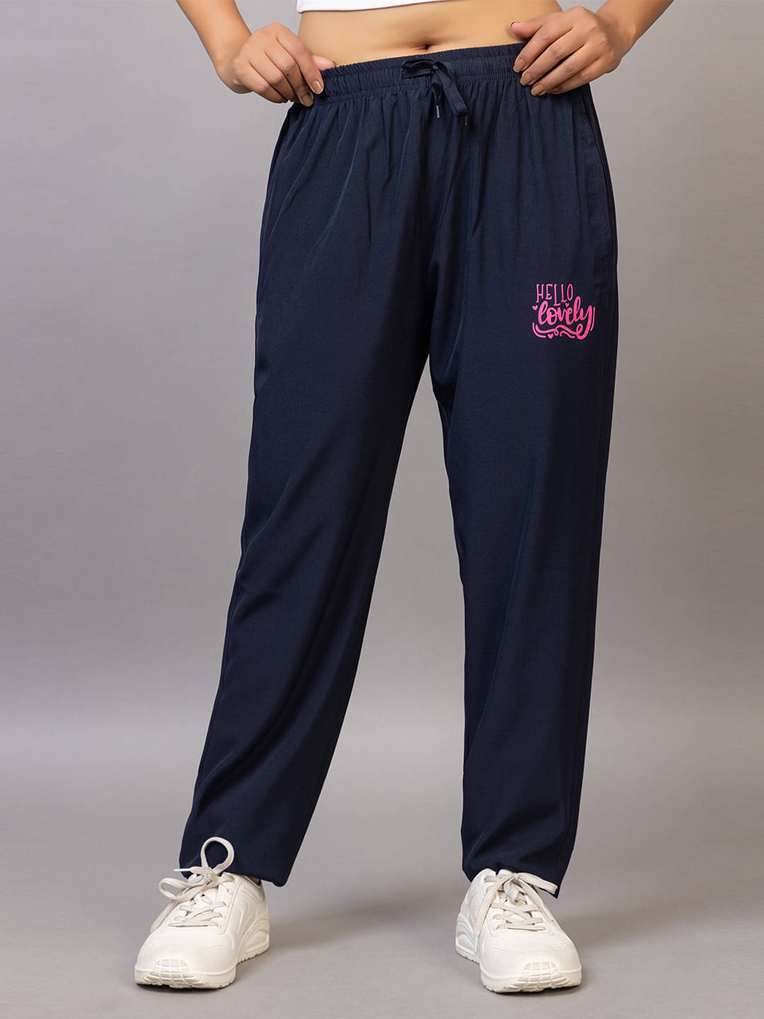     			Xenios Navy Blue Cotton Blend Women's Nightwear Pyjama ( Pack of 1 )