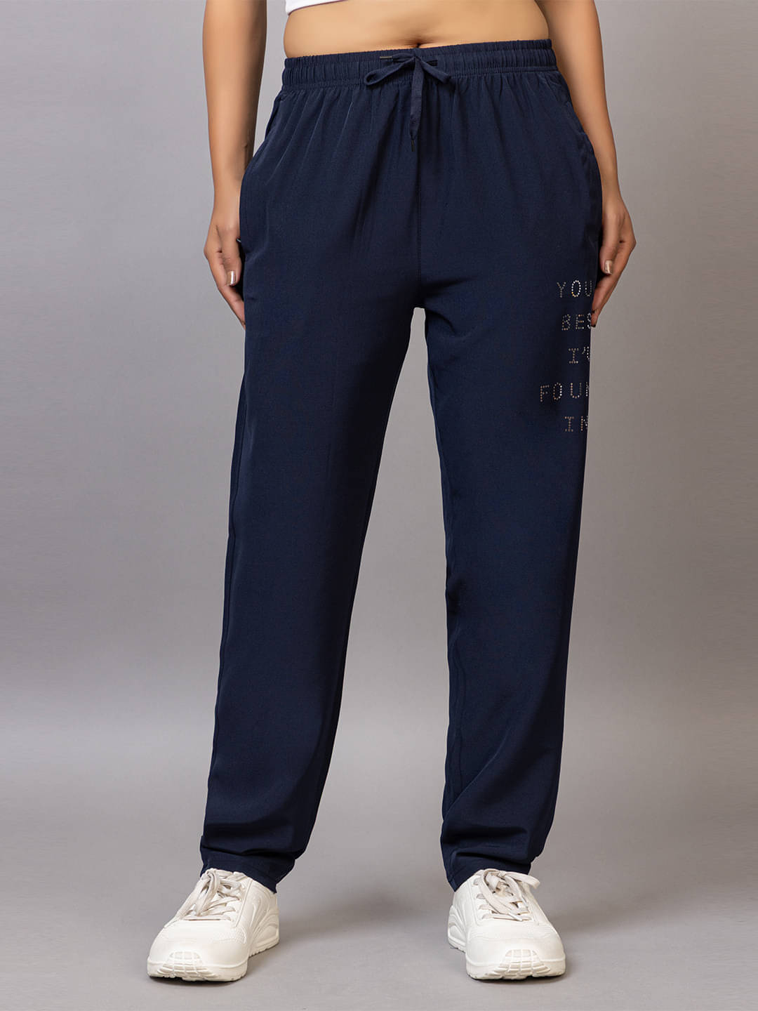     			Xenios Navy Blue Cotton Blend Women's Nightwear Pyjama ( Pack of 1 )