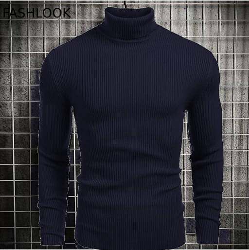     			freaks Woollen High Neck Men's Sweatshirt - Navy ( Pack of 1 )
