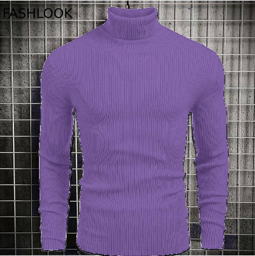     			freaks Woollen High Neck Men's Sweatshirt - Purple ( Pack of 1 )
