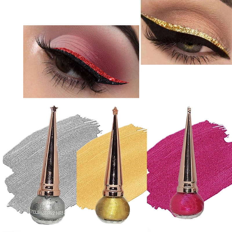     			BLUST & FAMME Multi Shimmer Eye Liner Liquid ( Pack of 3 )