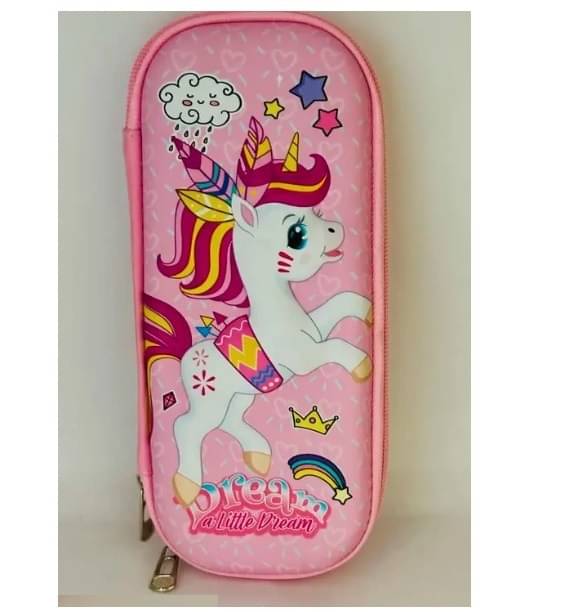     			ECLET 1PC Large Capacity Cartoon Storage Pouch Marker Pen Pencil Case Stationery Bag Holder for Middle High School Office College Student Girl gifted for kids