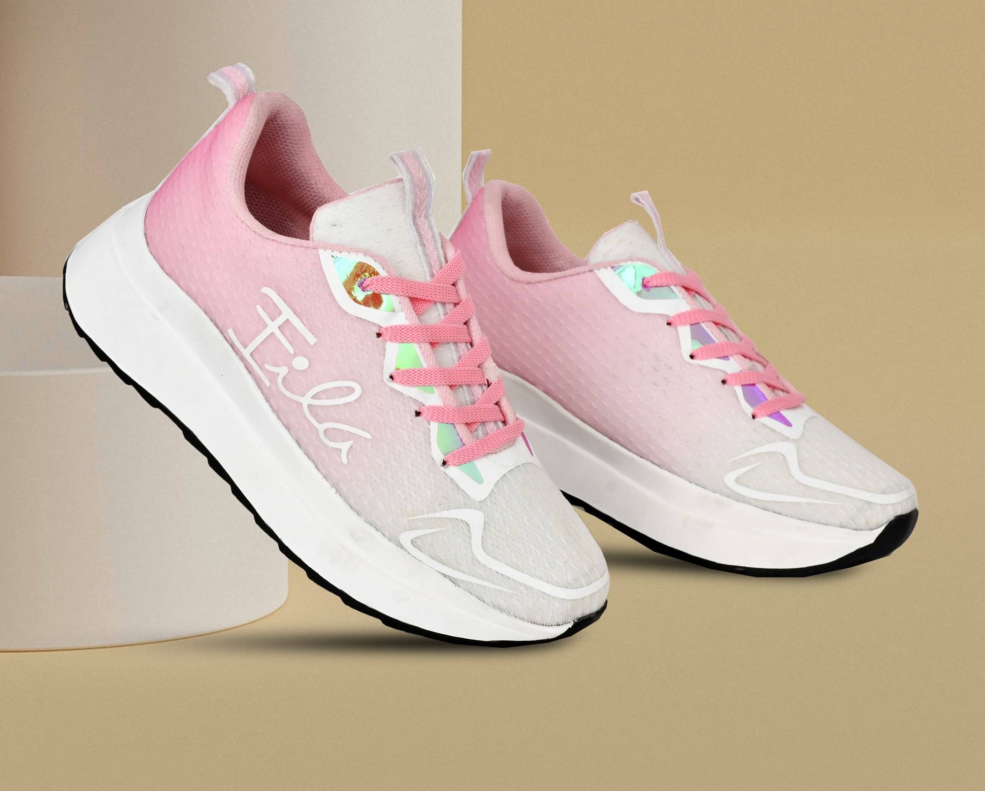     			OZJI White Women's Sneakers