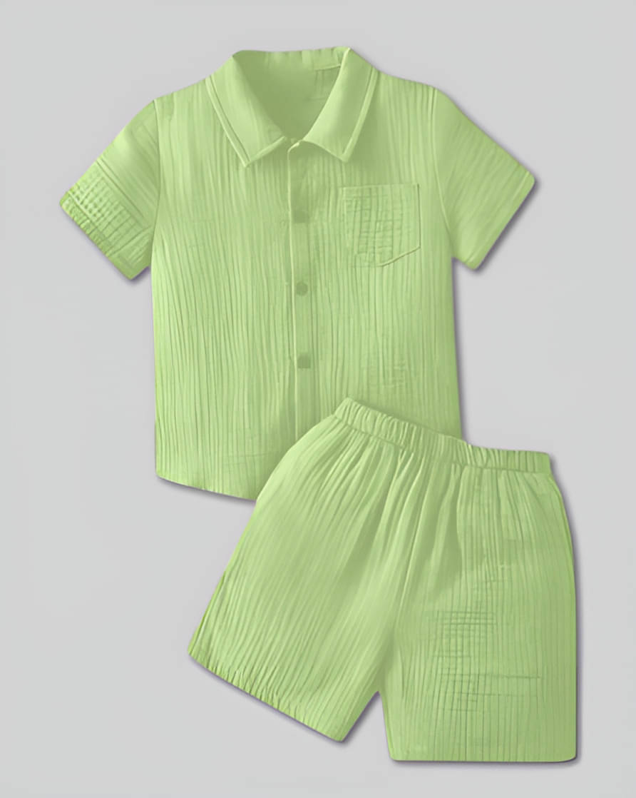     			Ocvito Pack of 1 Boys Cotton T-Shirt & Shorts Set ( Sea Green )