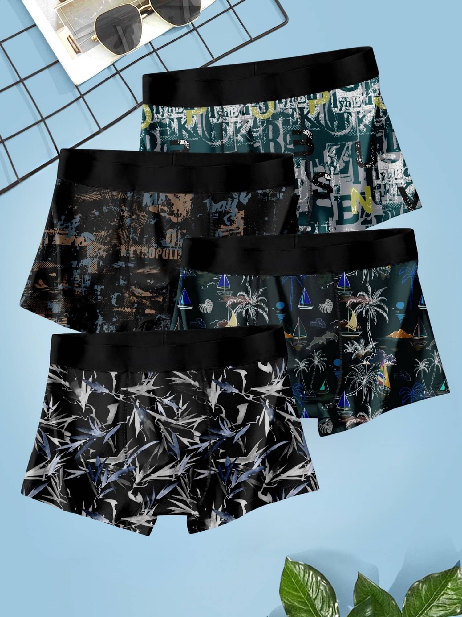 Royal Taylor Pack of 4 Nylon Trunks For Men's ( Multicolor ) Royal Taylor Pack of 4 Nylon Trunks For Men's ( Multicolor )