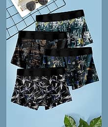 Royal Taylor Pack of 4 Nylon Trunks For Men's ( Multicolor )