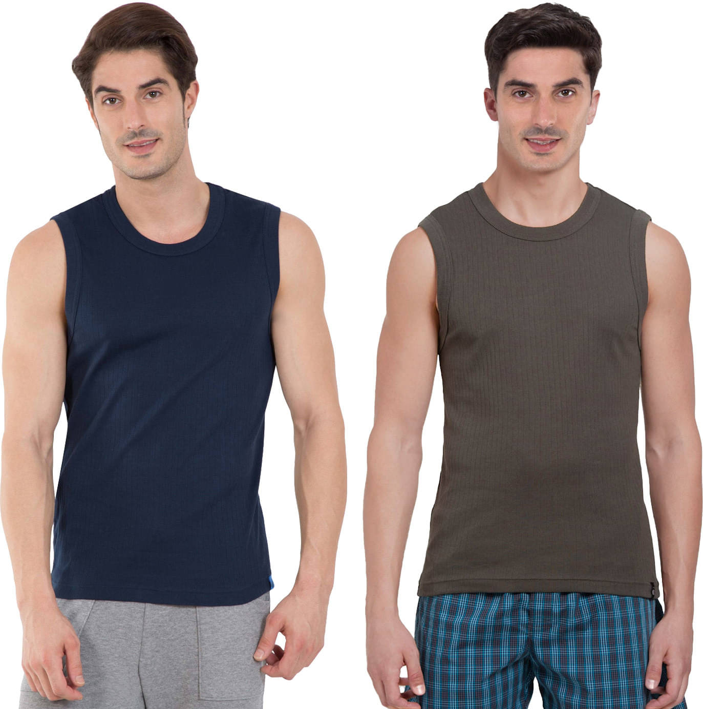 Rupa Frontline Pack of 2 Cotton Basic Vest For Men ( Multicolor ) Rupa Frontline Pack of 2 Cotton Basic Vest For Men ( Multicolor )