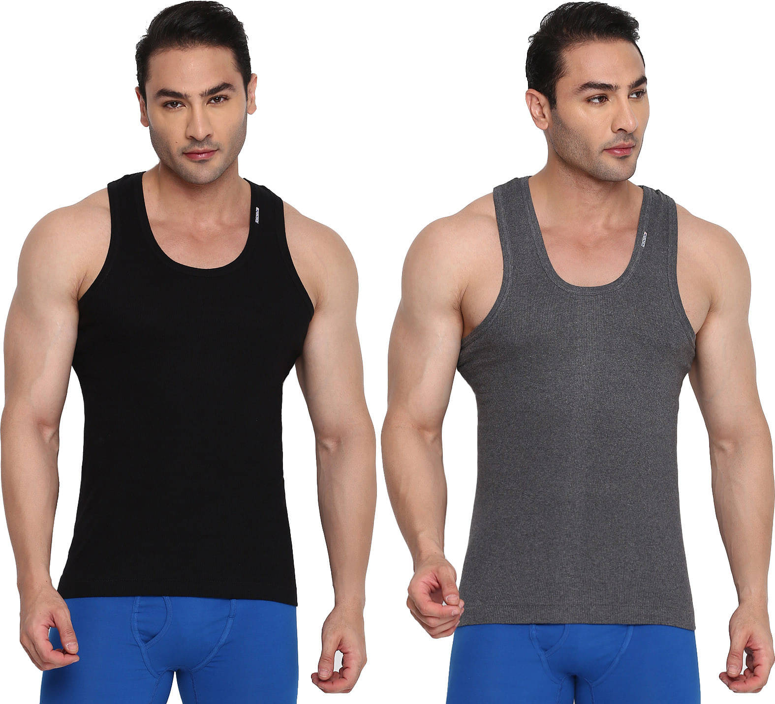 Rupa Frontline Pack of 2 Cotton Basic Vest For Men ( Multicolor ) Rupa Frontline Pack of 2 Cotton Basic Vest For Men ( Multicolor )