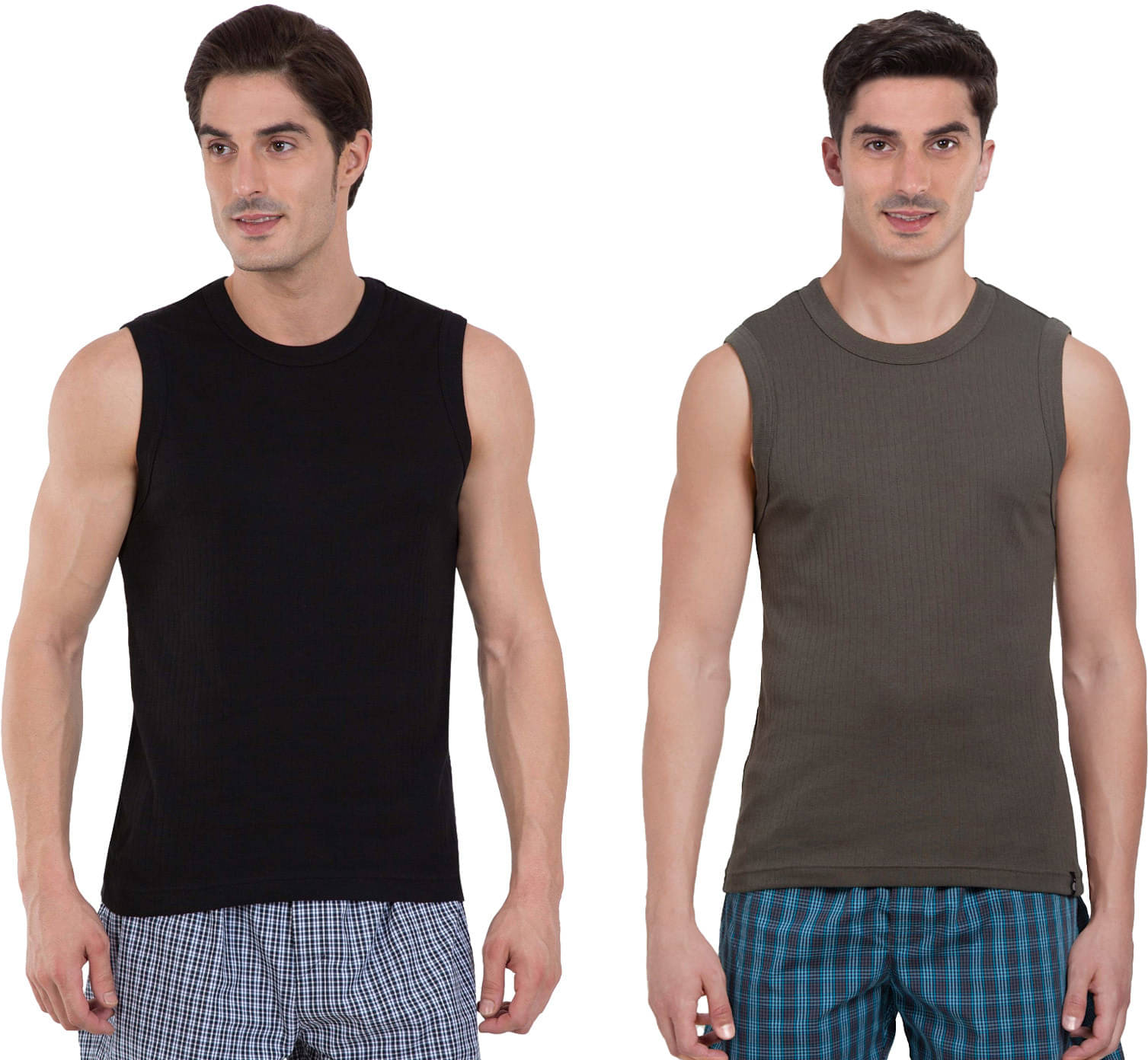     			Rupa Frontline Pack of 2 Cotton Basic Vest For Men ( Multicolor )