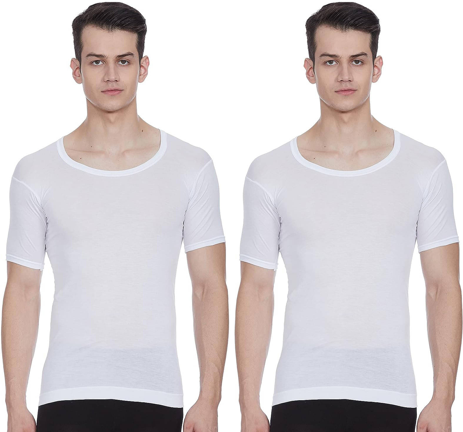     			Rupa Frontline Pack of 2 Cotton Basic Vest For Men ( White )