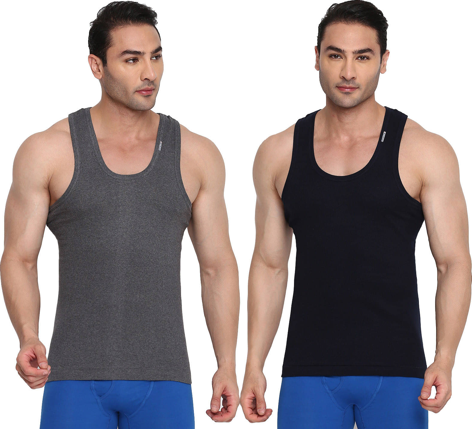 Rupa Frontline Pack of 2 Cotton Basic Vest For Men ( Multicolor ) Rupa Frontline Pack of 2 Cotton Basic Vest For Men ( Multicolor )