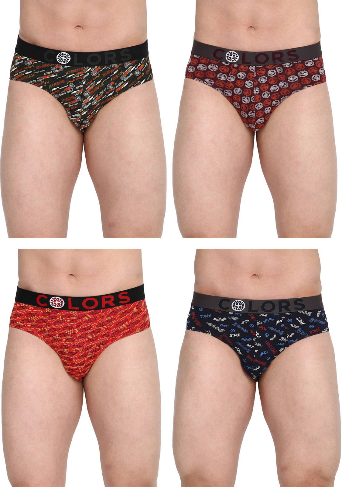 Rupa Frontline Pack of 4 Cotton Briefs For Men's ( Multicolor )     			Rupa Frontline Pack of 4 Cotton Briefs For Men's ( Multicolor )