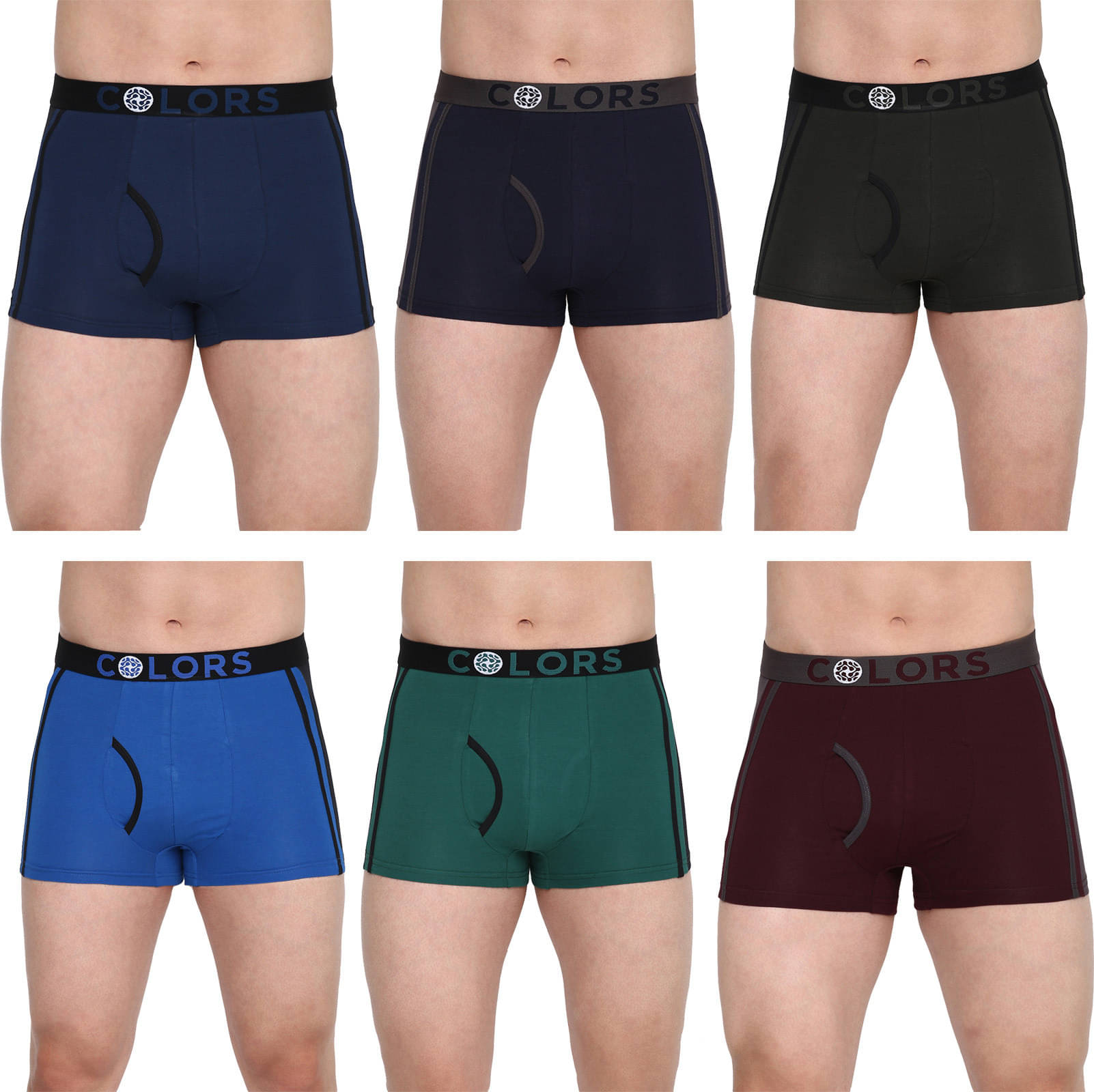     			Rupa Frontline Pack of 6 Cotton Trunks For Men's ( Multicolor )