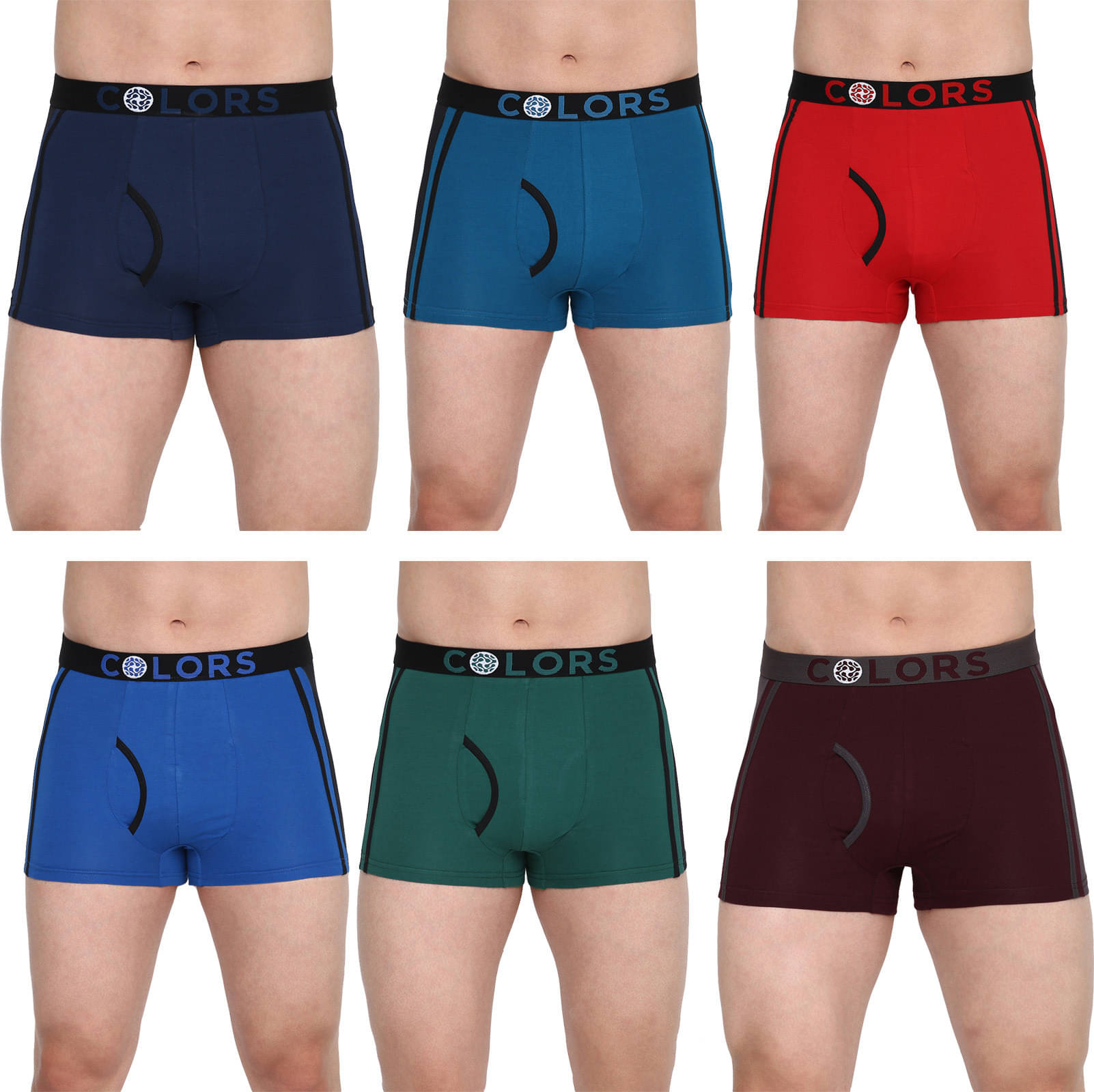     			Rupa Frontline Pack of 6 Cotton Trunks For Men's ( Multicolor )