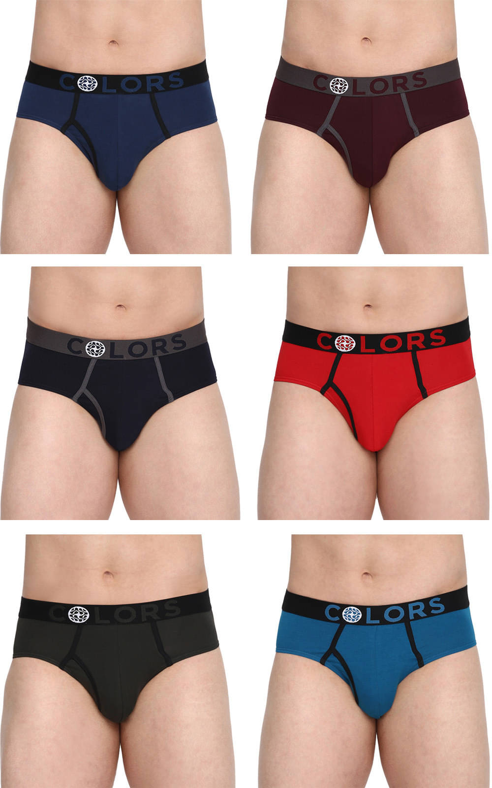     			Rupa Frontline Pack of 6 Cotton Briefs For Men's ( Multicolor )