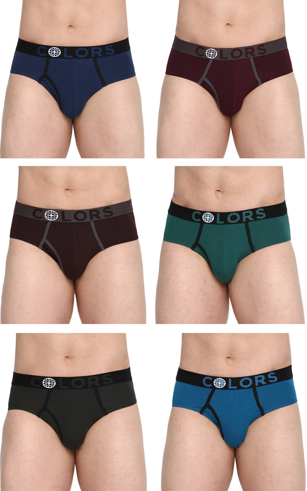     			Rupa Frontline Pack of 6 Cotton Briefs For Men's ( Multicolor )