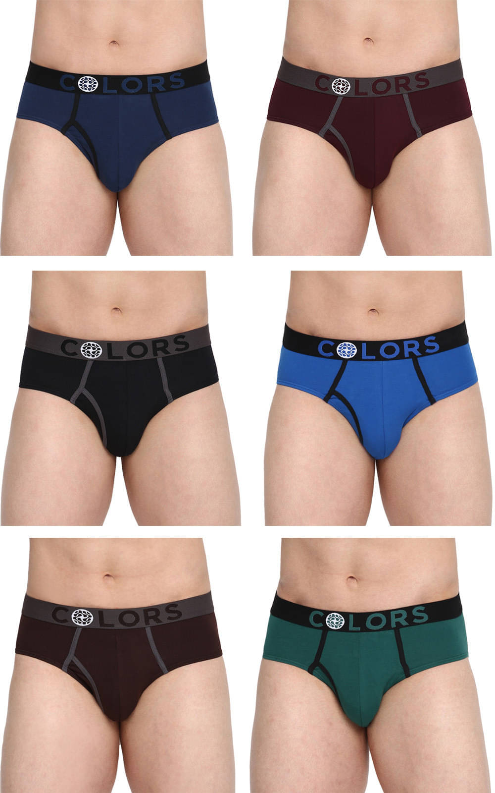 Rupa Frontline Pack of 6 Cotton Briefs For Men's ( Multicolor ) Rupa Frontline Pack of 6 Cotton Briefs For Men's ( Multicolor )