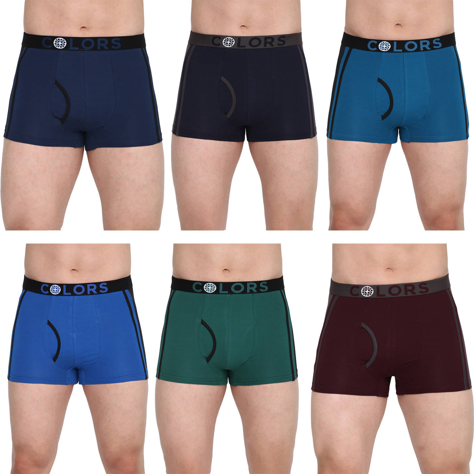     			Rupa Frontline Pack of 6 Cotton Trunks For Men's ( Multicolor )