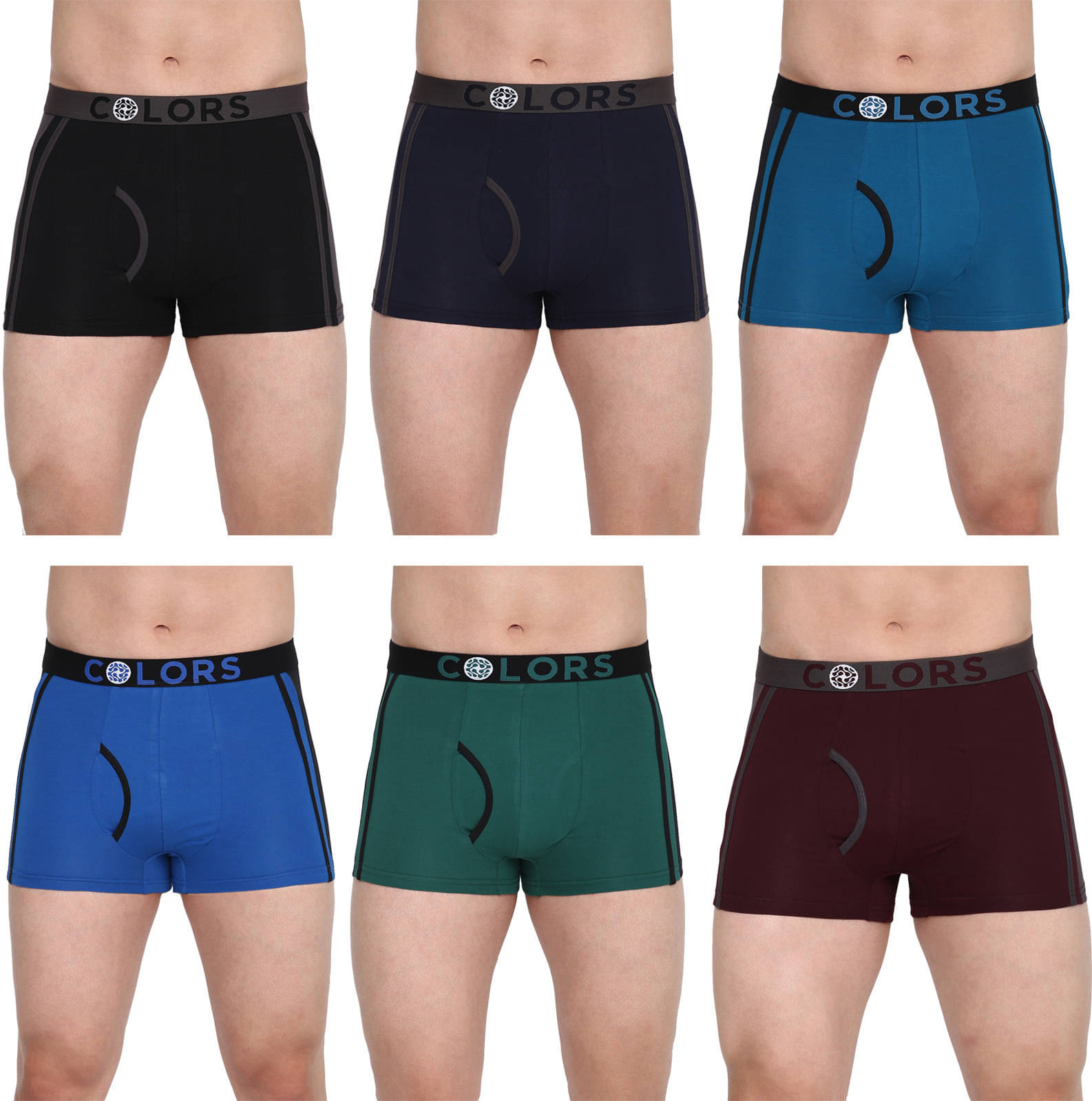     			Rupa Frontline Pack of 6 Cotton Trunks For Men's ( Multicolor )