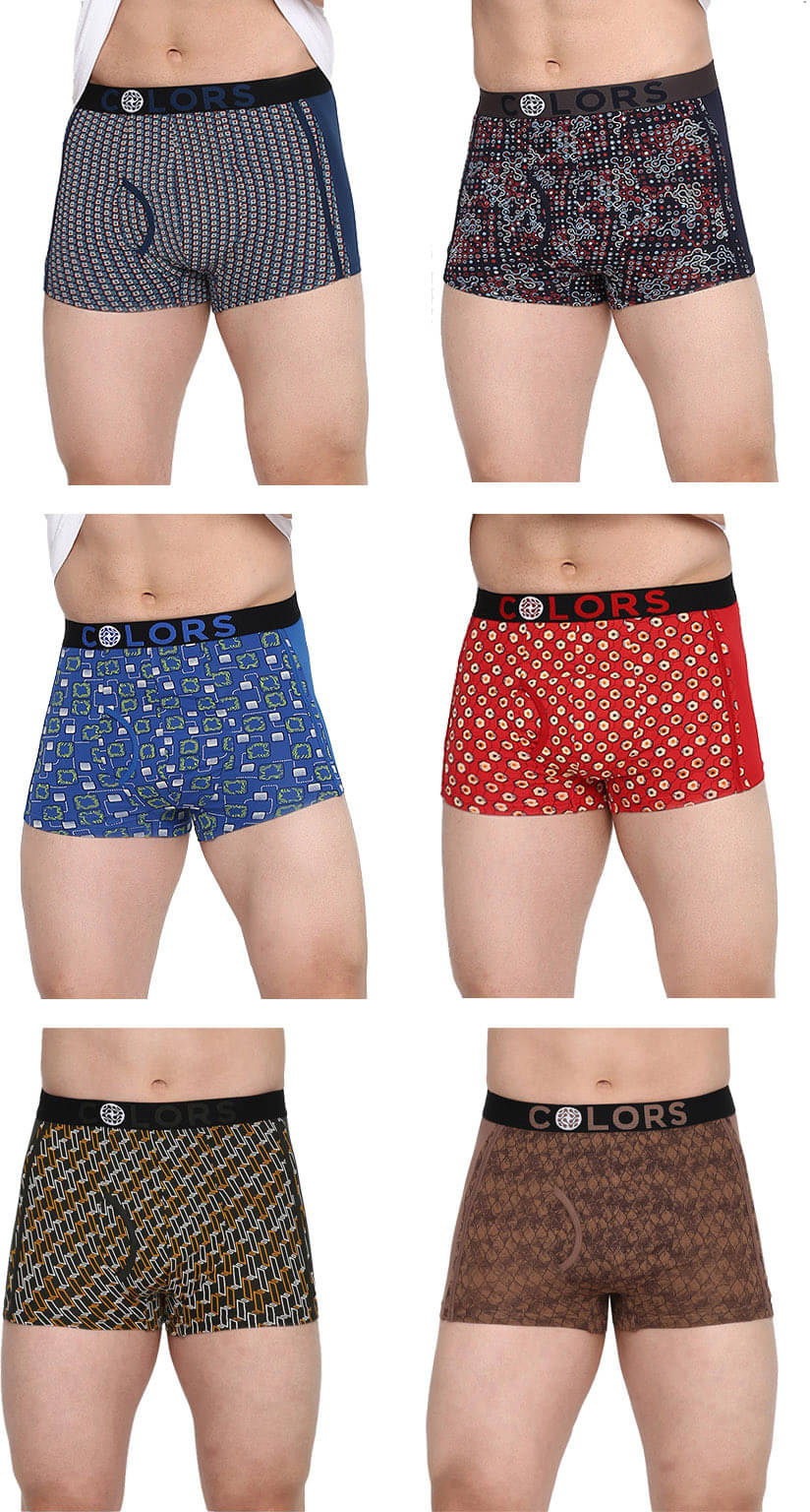     			Rupa Frontline Pack of 6 Cotton Trunks For Men's ( Multicolor )