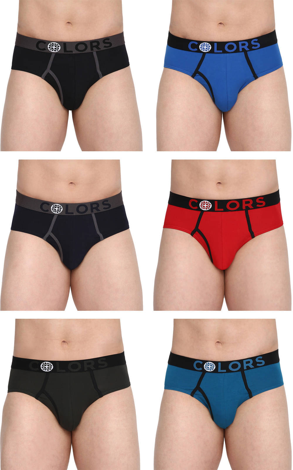 Rupa Frontline Pack of 6 Cotton Briefs For Men's ( Multicolor ) Rupa Frontline Pack of 6 Cotton Briefs For Men's ( Multicolor )