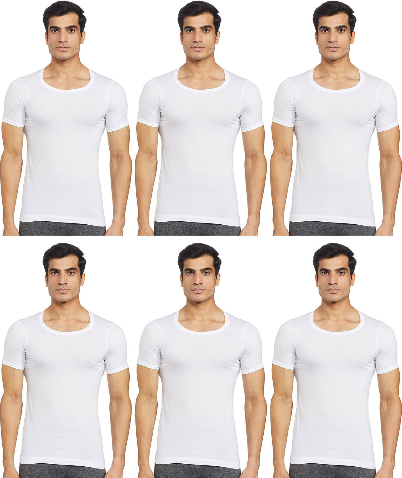 Rupa Frontline Pack of 6 Cotton Basic Vest For Men ( White ) Rupa Frontline Pack of 6 Cotton Basic Vest For Men ( White )