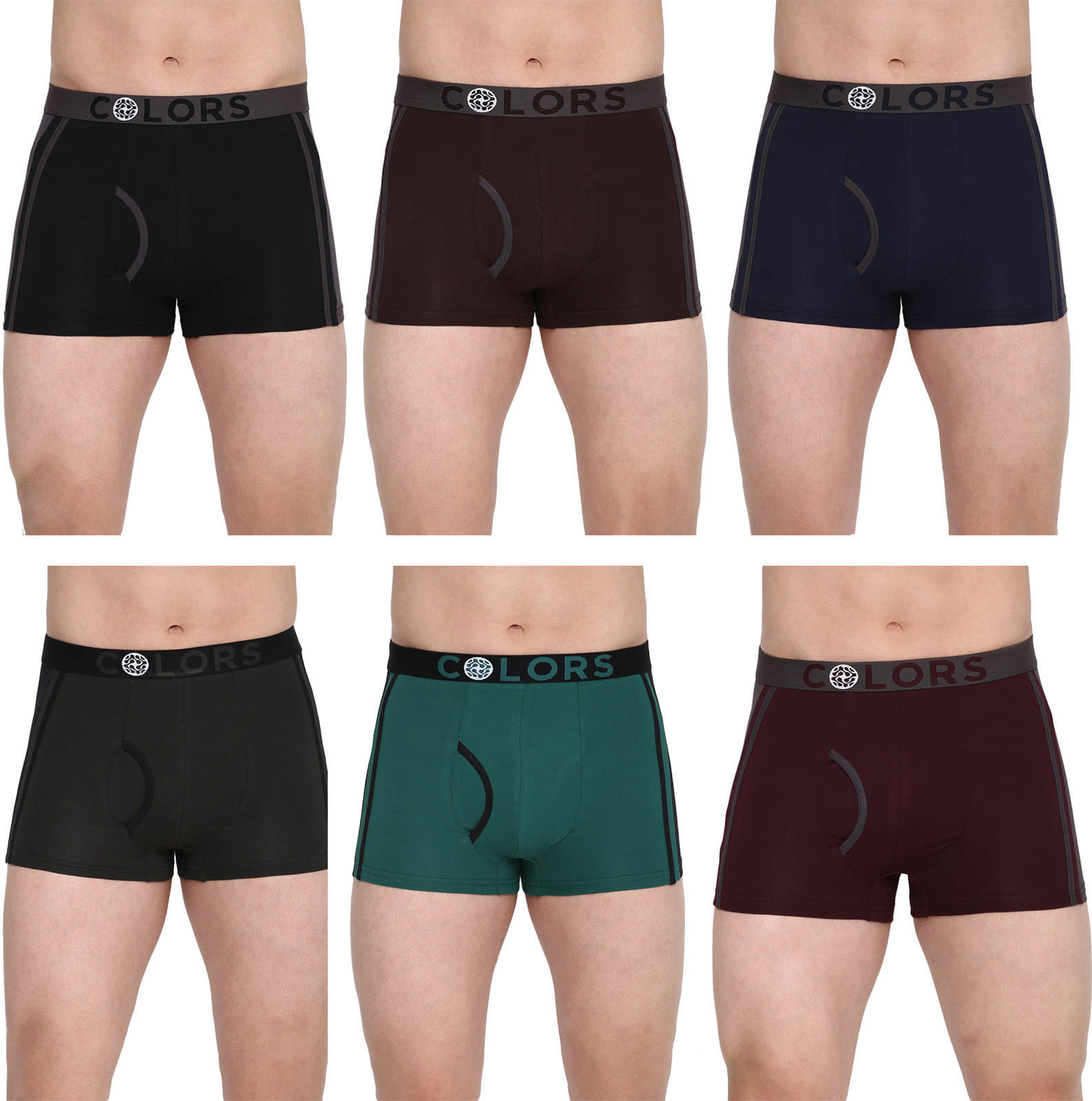     			Rupa Frontline Pack of 6 Cotton Trunks For Men's ( Multicolor )