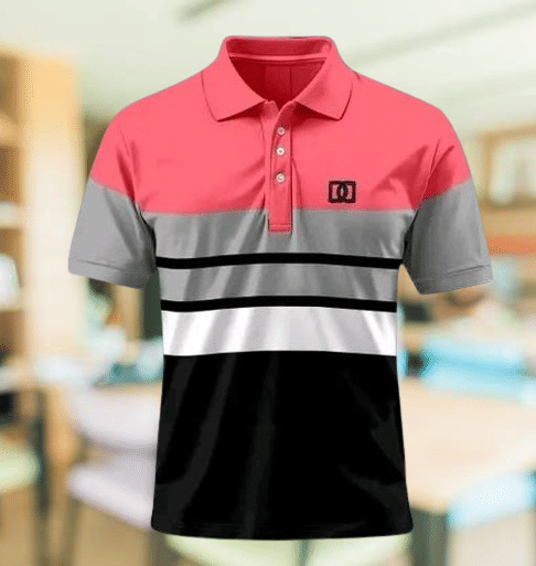     			Silver Men Cotton Blend Regular Fit Solid Polo T Shirt ( Pink )