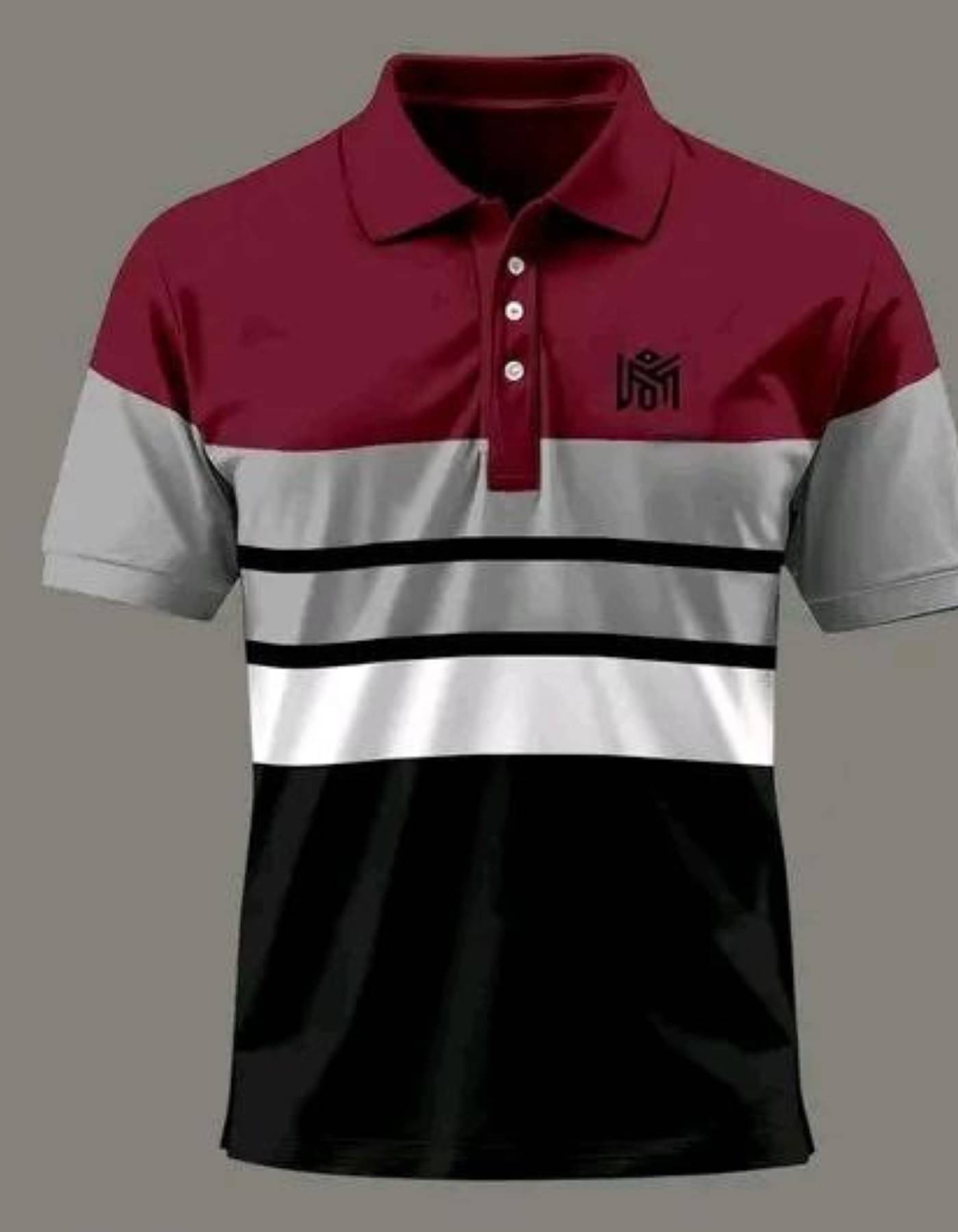     			Silver Men Cotton Blend Regular Fit Solid Polo T Shirt ( Maroon )