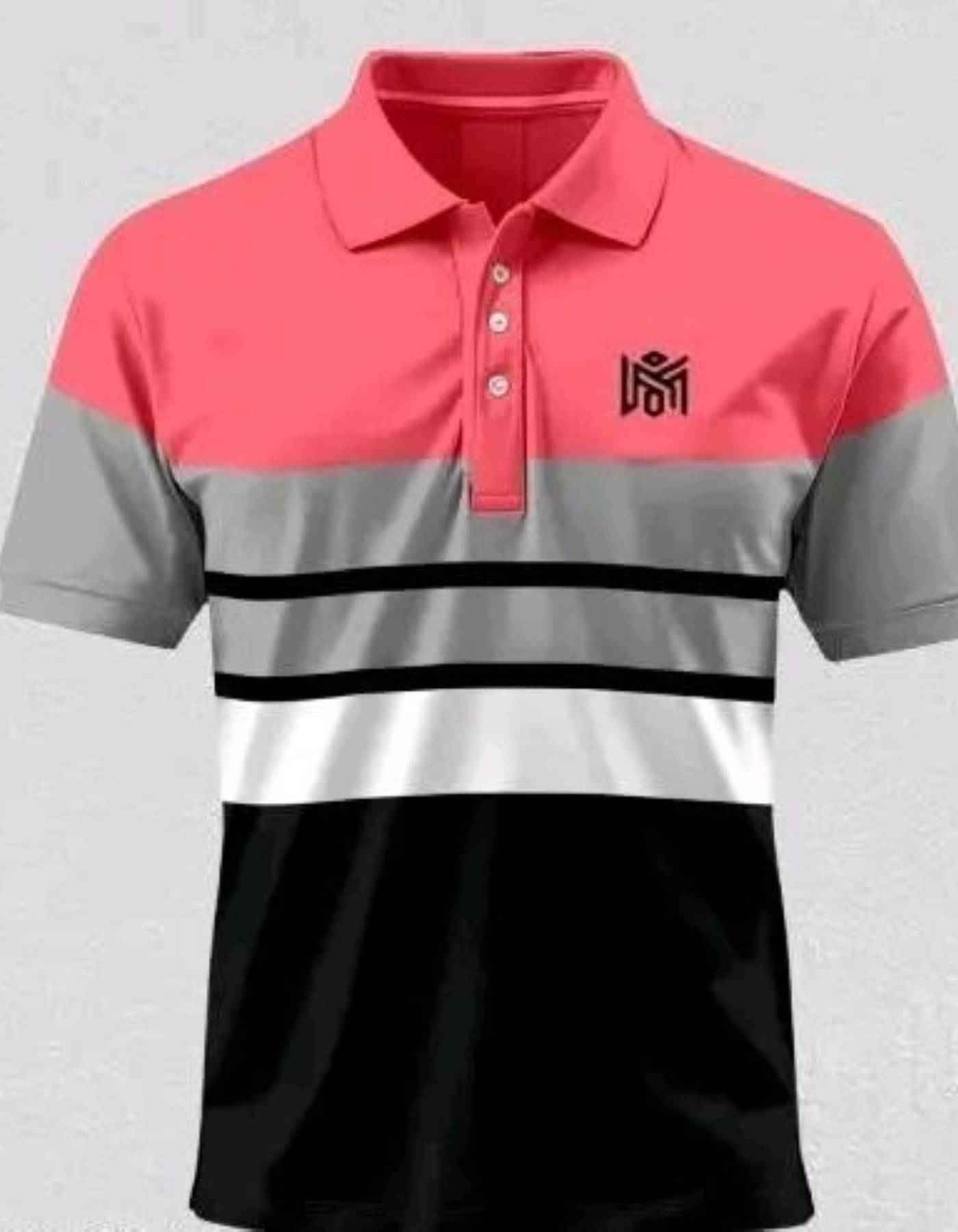     			Silver Men Cotton Blend Regular Fit Solid Polo T Shirt ( Pink )