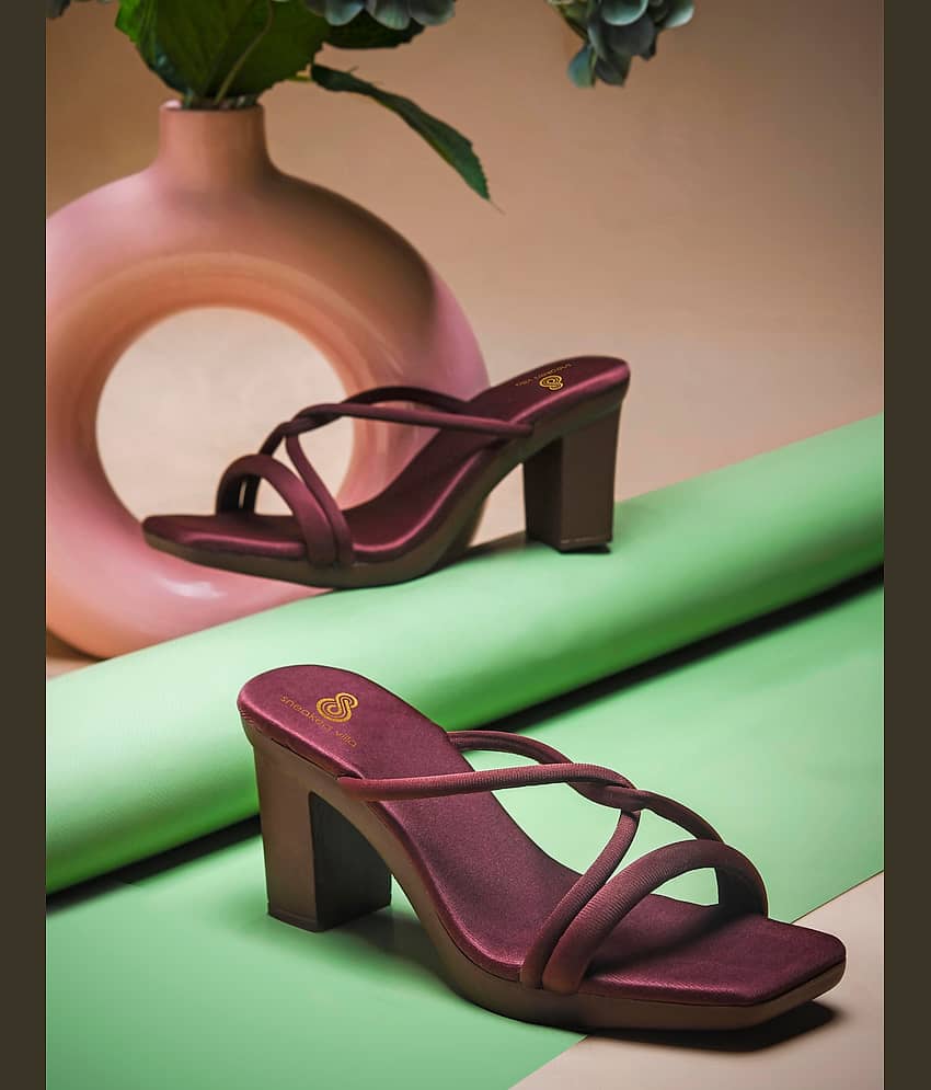 Sneakersvilla Brown Women's Sandal Heels - Heels | Buy online on ZillyBuy
