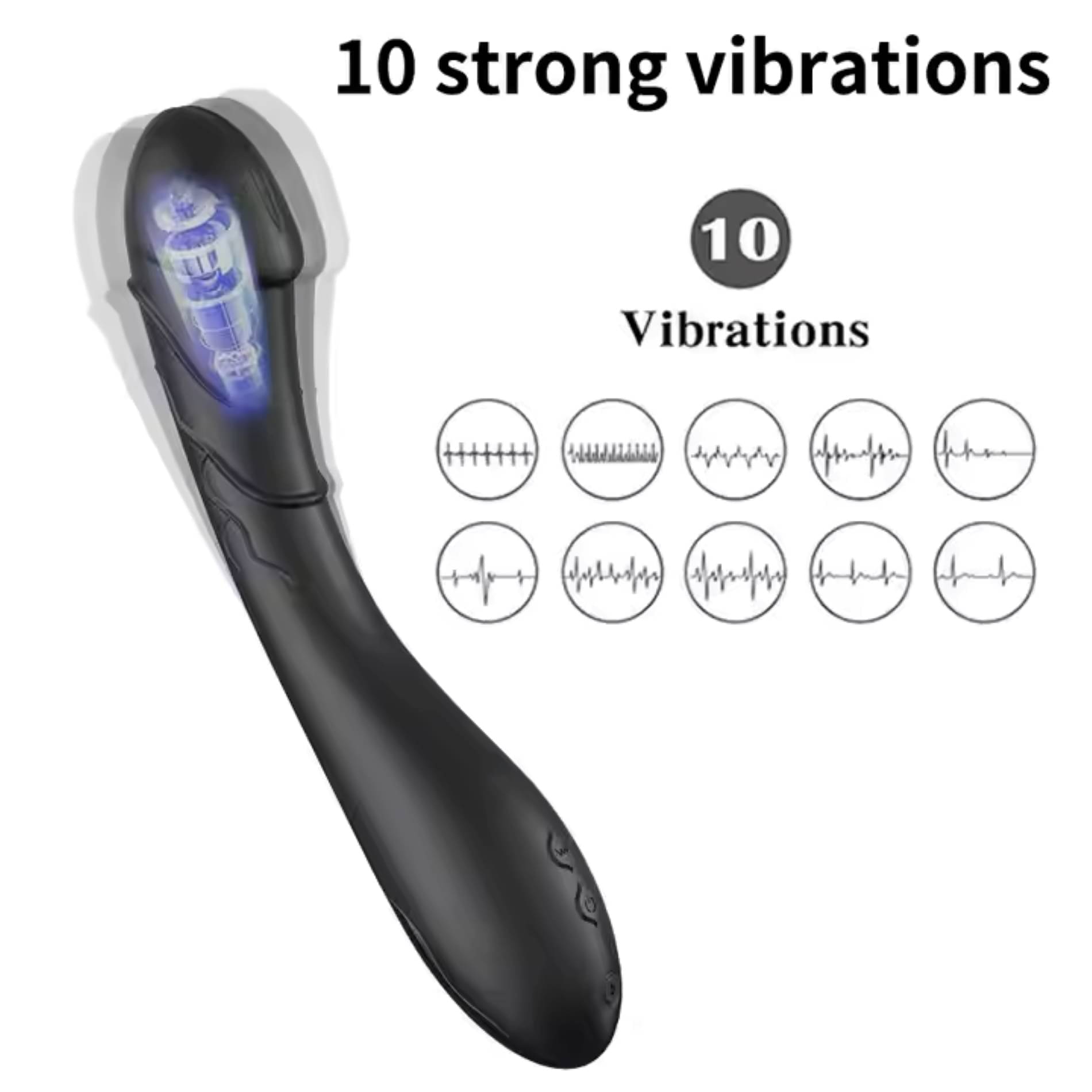     			Vibrations Vorex Rechargeable Portable Manual Massager
