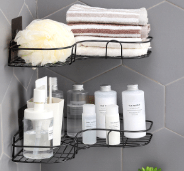    			( 2-pis combo) Bathroom Storage Box Collection Appliances Bathroom Racks Wall-Mount Iorn Tripod Kitchen Shelf Bathroom Accessories Sets/l corner/bathroom shelves