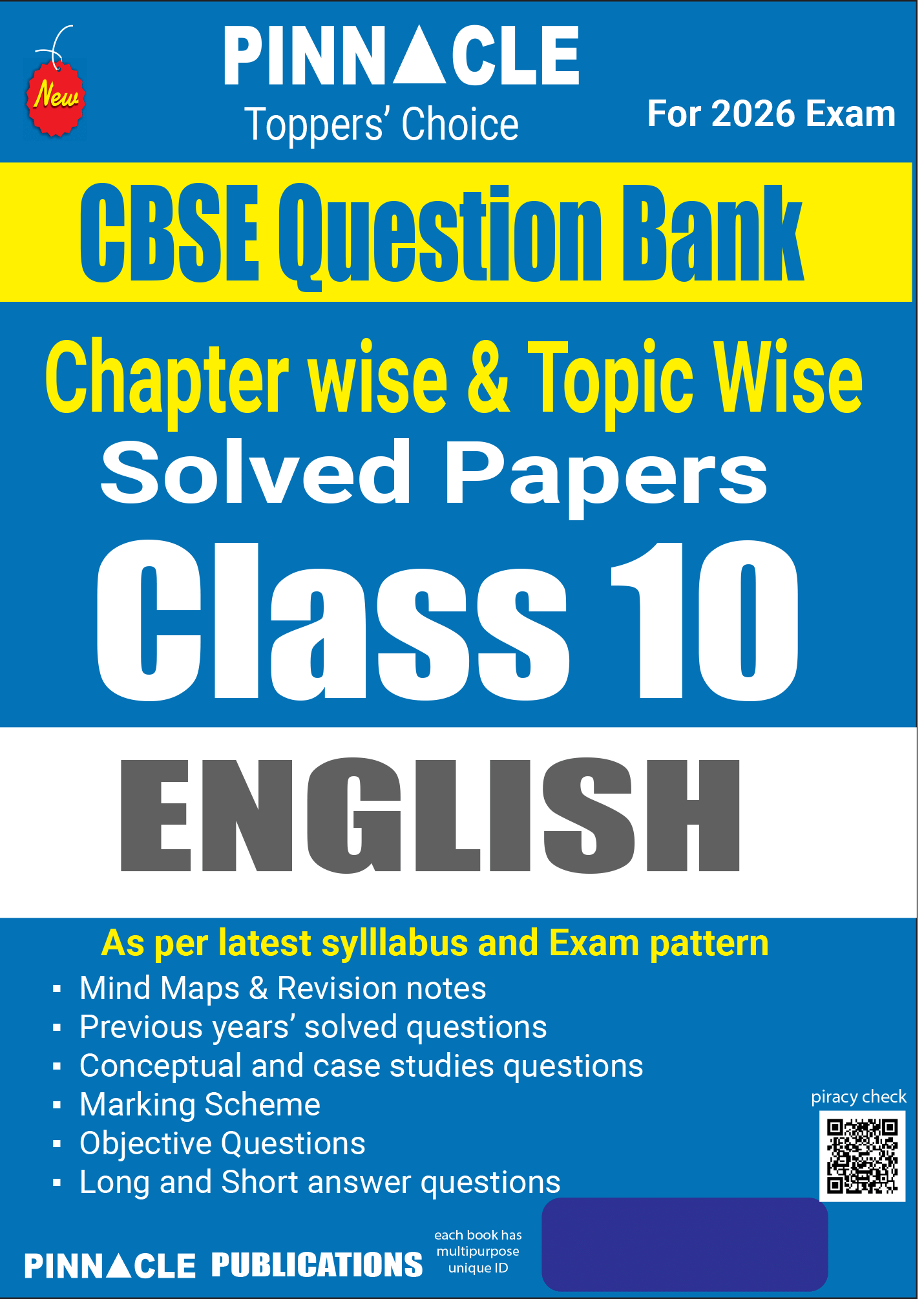CBSE Class 10 English Question Bank – Chapter wise & Topic wise | solved papers | Based on Latest Syllabus & Exam Pattern | For 2026 Board Exam CBSE Class 10 English Question Bank – Chapter wise & Topic wise | solved papers | Based on Latest Syllabus & Exam Pattern | For 2026 Board Exam