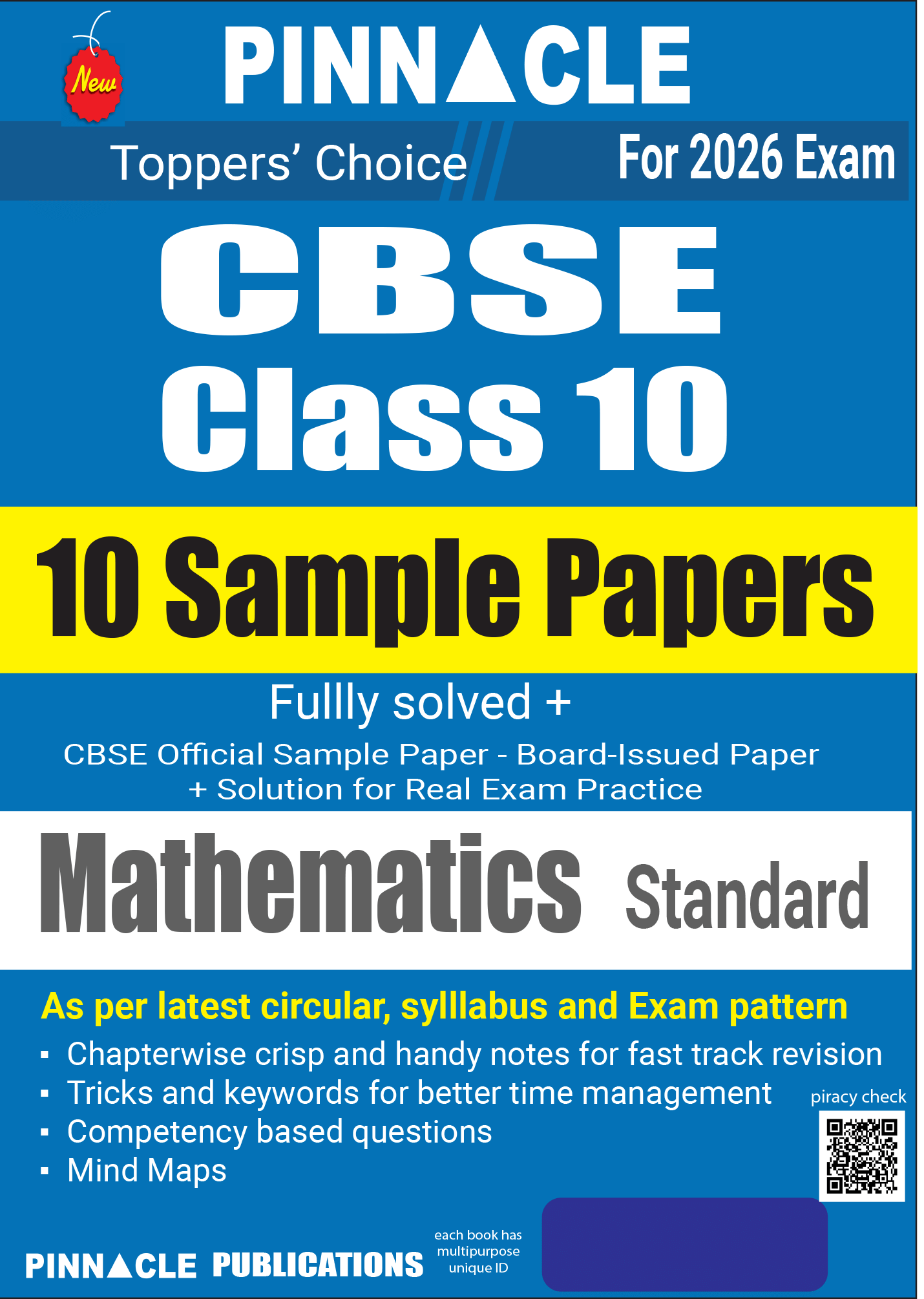     			CBSE Class 10 Mathematics (Standard) – 2025 Board Solved Papers + CBSE Official Sample Paper 2025 + 10 Solved Sample Papers  | For 2026 Exam