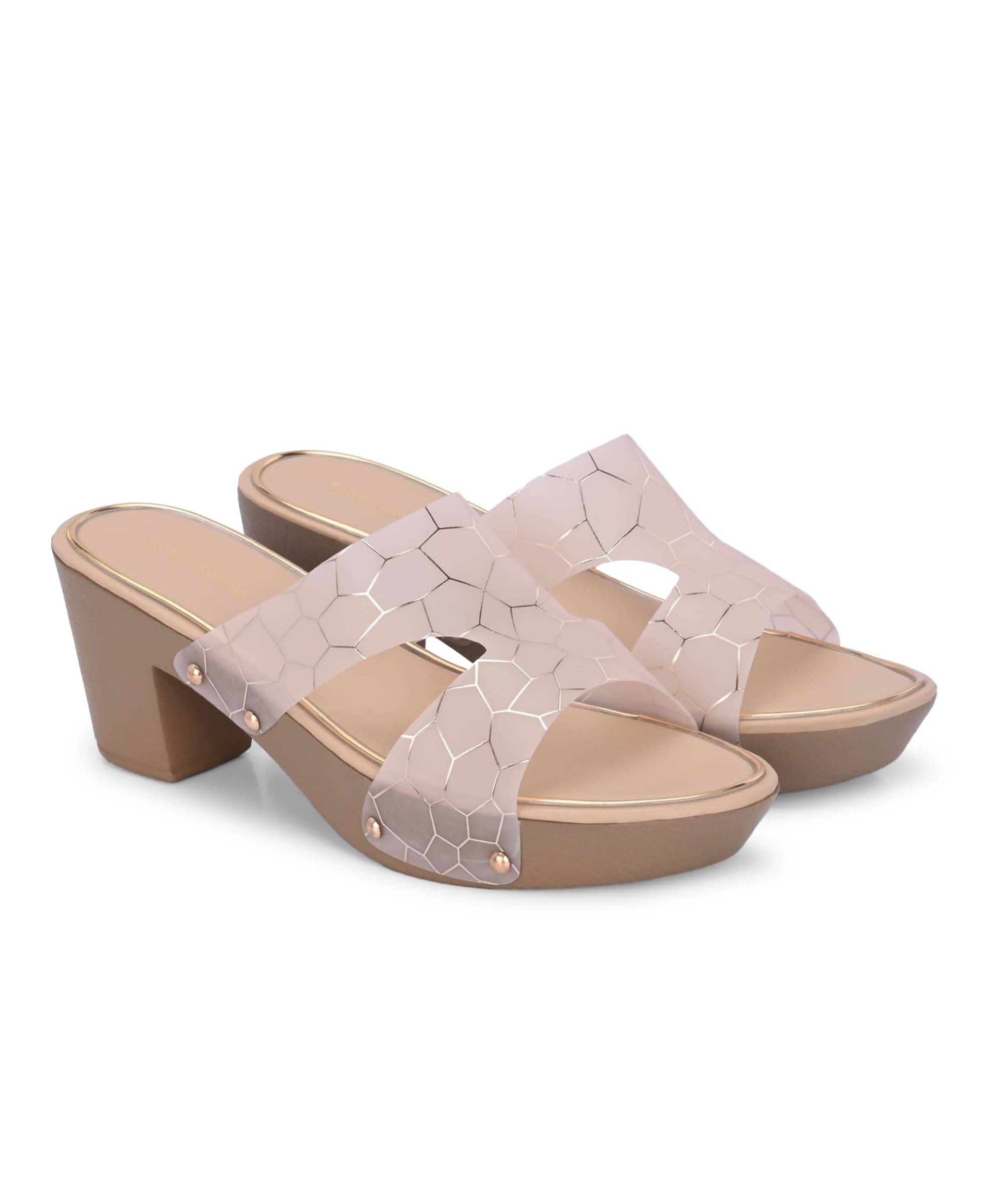     			CLOG LONDON Beige Women's Slip On Heels