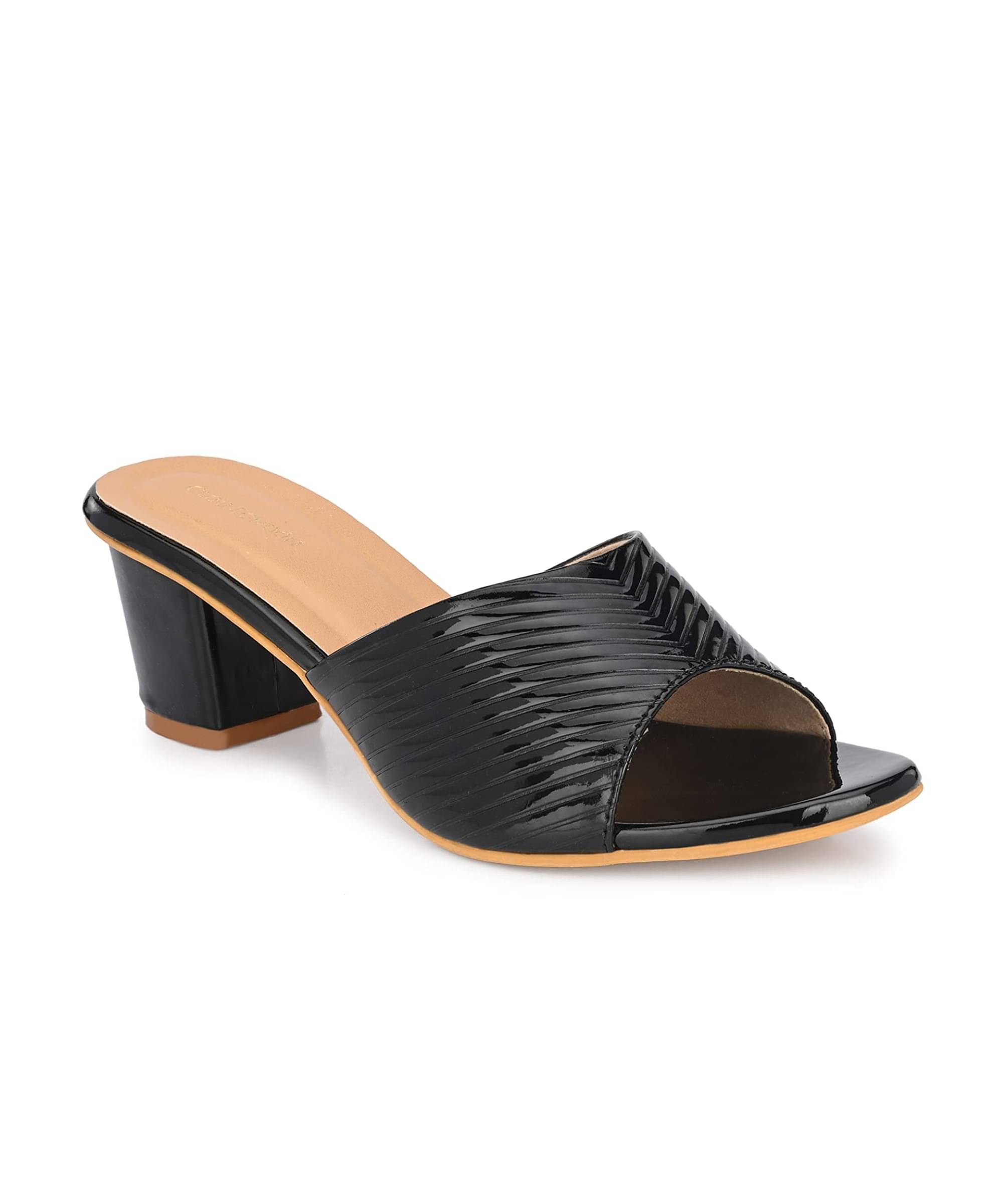 CLOG LONDON Black Women's Slip On Heels CLOG LONDON Black Women's Slip On Heels