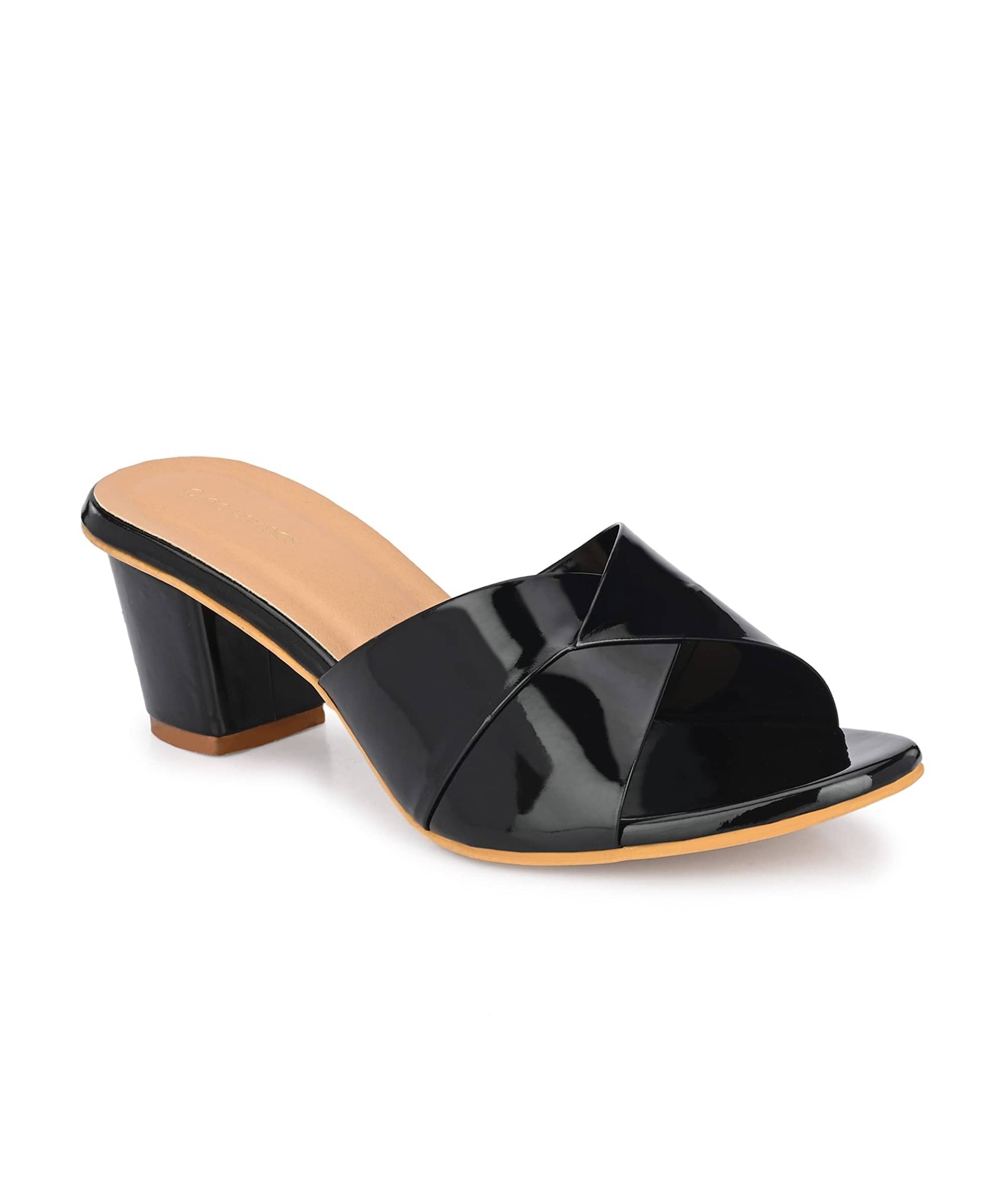CLOG LONDON Black Women's Slip On Heels CLOG LONDON Black Women's Slip On Heels