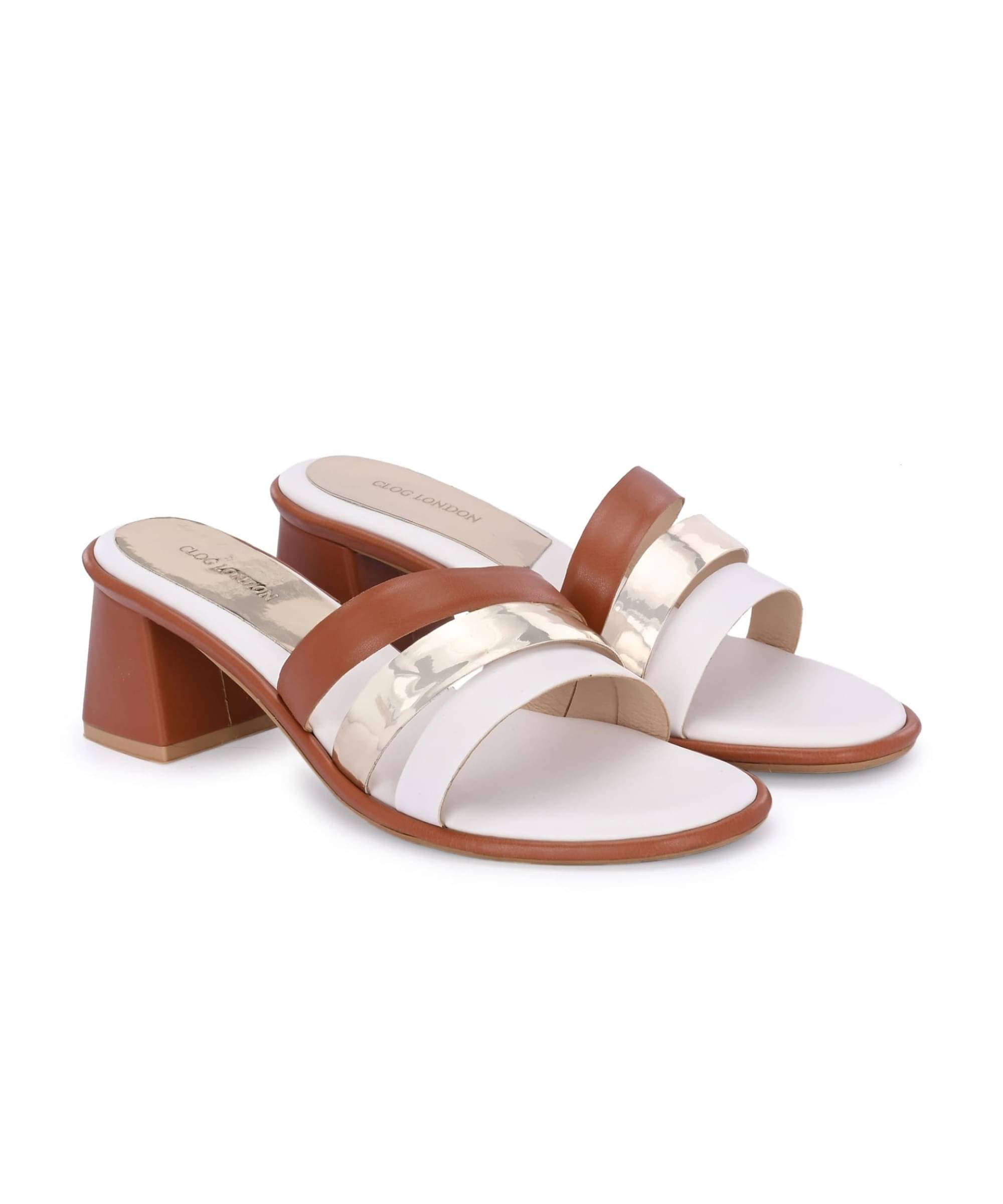 CLOG LONDON Brown Women's Slip On Heels CLOG LONDON Brown Women's Slip On Heels